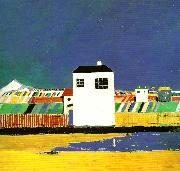 Kazimir Malevich landscape with a white house china oil painting artist